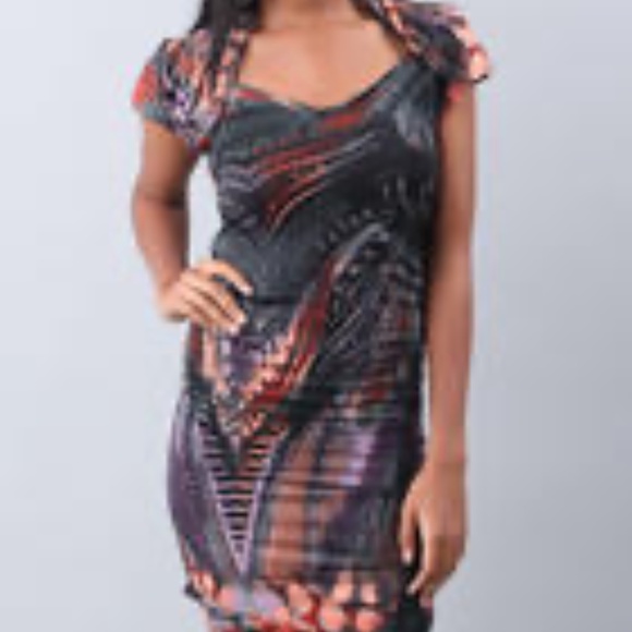 NEW Baby Phat cowl neck mini ruched dress 1X - Picture 17 of 17